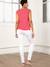 Pantalon de grossesse chino bandeau coton Bio Neo Seamless blanc - vertbaudet enfant 