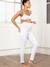 Pantalon de grossesse chino bandeau coton Bio Neo Seamless blanc - vertbaudet enfant 