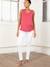 Pantalon de grossesse chino bandeau coton Bio Neo Seamless blanc - vertbaudet enfant 