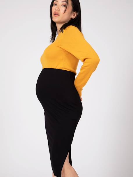 Jupe grossesse maille taille haute Cindy ENVIE DE FRAISE noir - vertbaudet enfant 