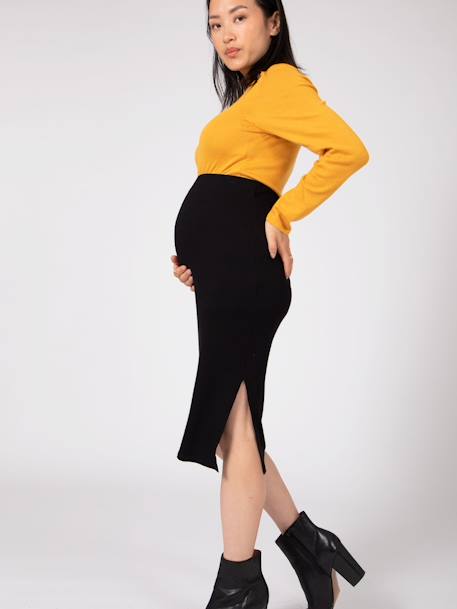 High Waist Maternity Skirt in Jersey Knit, Cindy by ENVIE DE FRAISE black - vertbaudet enfant 