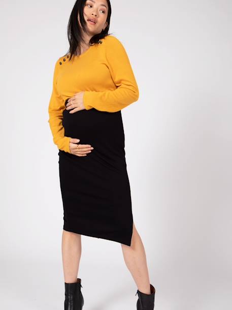 Jupe grossesse maille taille haute Cindy ENVIE DE FRAISE noir - vertbaudet enfant 