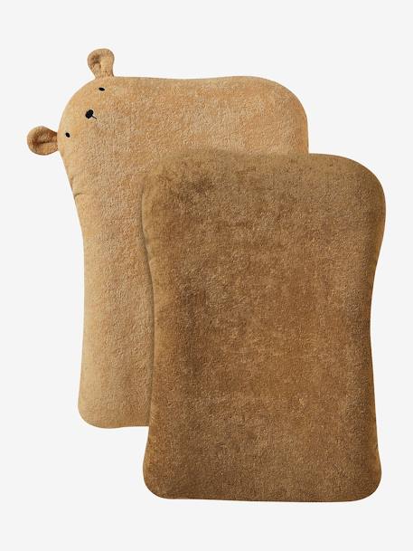 Set of 2 Changing Mattress Covers, Animals, in Towelling blush+grey blue+hazel+multicoloured+pecan nut - vertbaudet enfant 