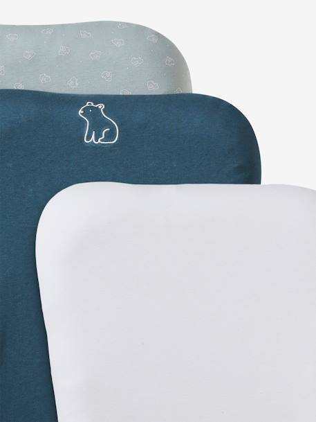 Set of 3 Changing Mattress Covers grey blue - vertbaudet enfant 