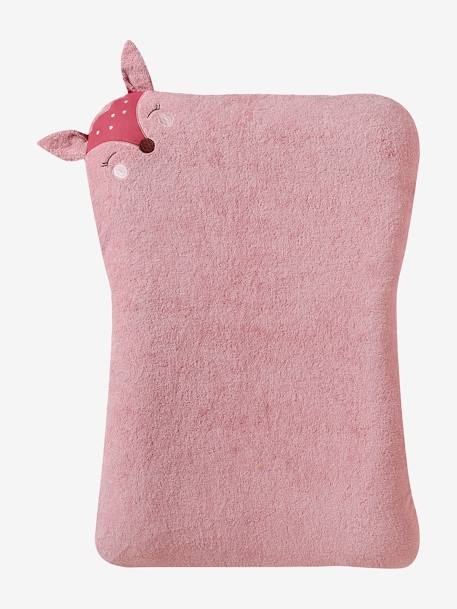 Set of 2 Changing Mattress Covers, Animals, in Towelling blush+grey blue+hazel+multicoloured+pecan nut - vertbaudet enfant 