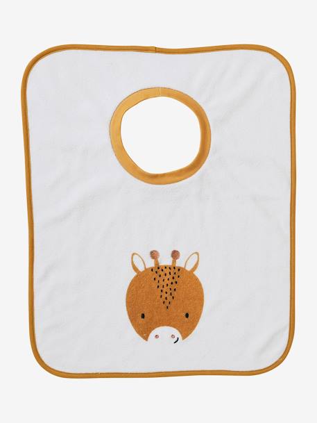 Set of 3 Animals Bibs, Easy to Put On ecru - vertbaudet enfant 