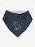 Lot de 3 bavoirs bandanas en éponge bleu grisé+lot rose - vertbaudet enfant 