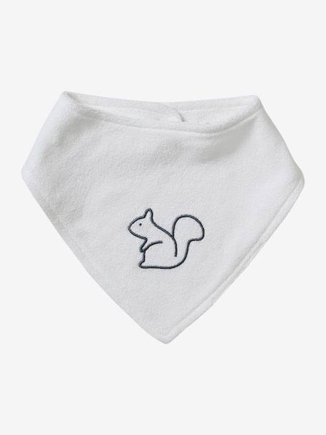 Lot de 3 bavoirs bandanas en éponge bleu grisé+lot rose - vertbaudet enfant 