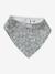 Lot 3 bavoirs bandanas en gaze de coton beige imprimé+BLANC+bleu grisé+cappuccino+écru+lot renard+lot vert panda+rose pâle+vert sauge - vertbaudet enfant 