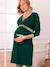 Eco-Friendly Maternity Dress, Felicineor Ls by ENVIE DE FRAISE fir green - vertbaudet enfant 