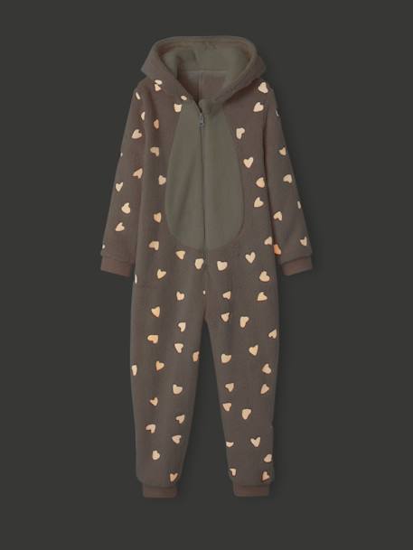 Glow-in-the-Dark Bear Onesie Pyjama rose - vertbaudet enfant 