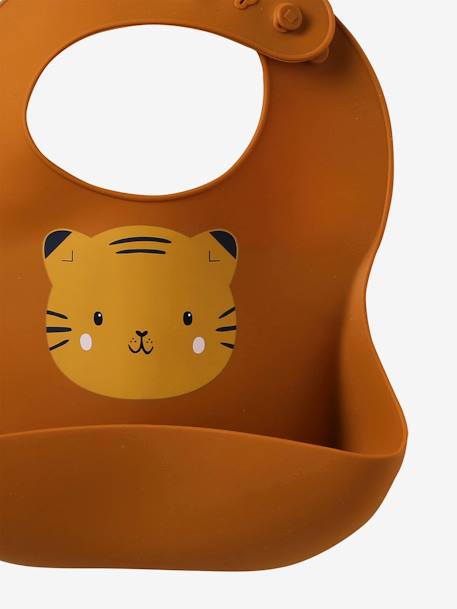 Set of 2 Silicone Bibs brown - vertbaudet enfant 