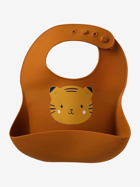 Lot 2 bavoirs en silicone marron - vertbaudet enfant 