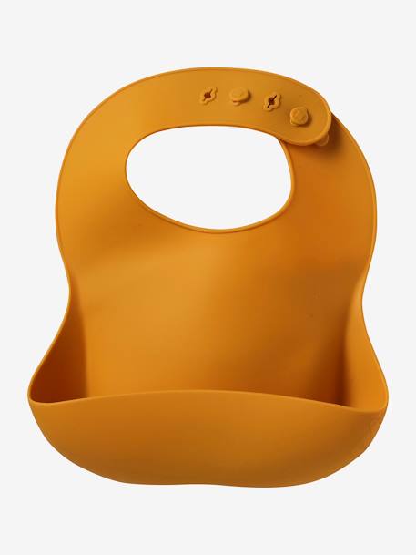 Lot 2 bavoirs en silicone marron - vertbaudet enfant 