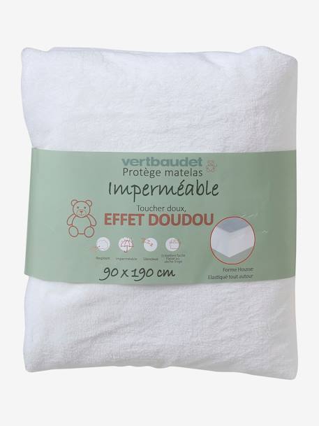 Waterproof Mattress Protector in Soft Touch Microfibre white - vertbaudet enfant 