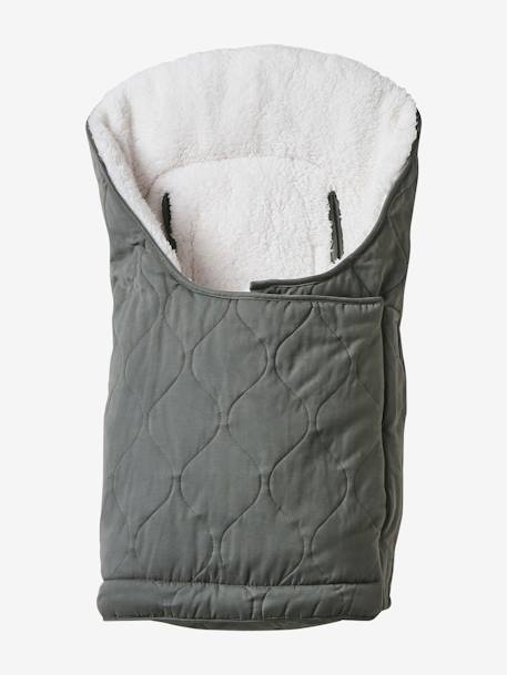 Chancelière poussette évolutive doublée sherpa gris ardoise - vertbaudet enfant 