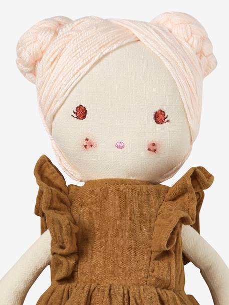 Soft Baby Doll in Cotton rose+yellow - vertbaudet enfant 