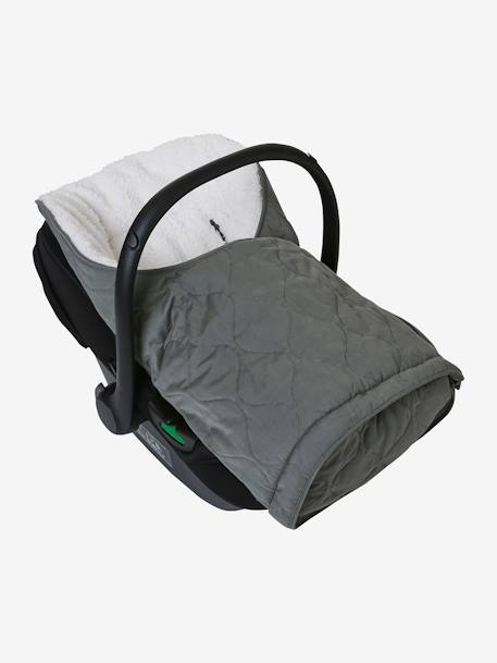 Chancelière poussette évolutive doublée sherpa gris ardoise - vertbaudet enfant 