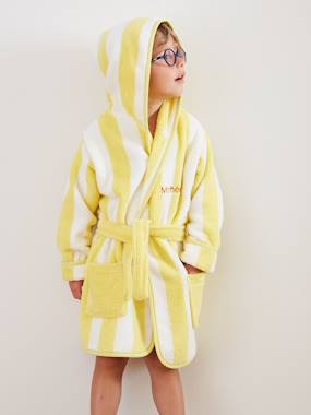 Bedding & Decor-Bathing-Striped Bathrobe for Children, Transat