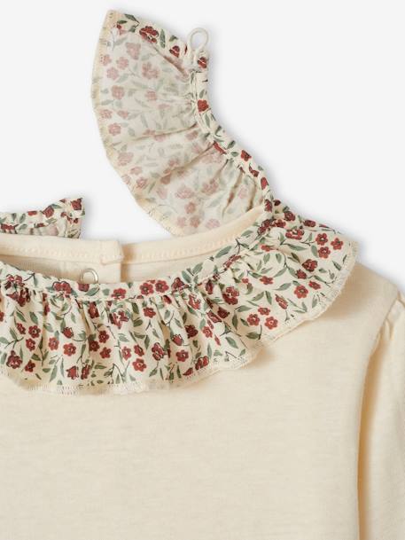 Top with 2 Removable Collars for Babies ecru - vertbaudet enfant 