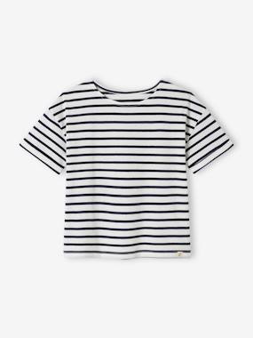 Tee-shirt marinière personnalisable fille manches courtes  - vertbaudet enfant