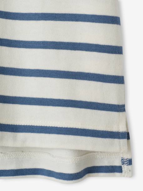 Striped Short Sleeve T-Shirt for Children striped blue - vertbaudet enfant 