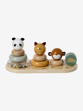 Board with Stackable Animals in FSC® Wood, Tanzania  - vertbaudet enfant