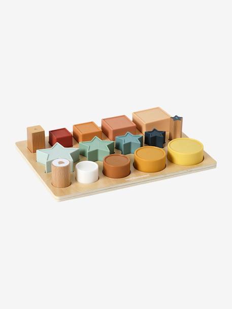 Shape Sorting Board in Wood FSC® & Silicone white - vertbaudet enfant 