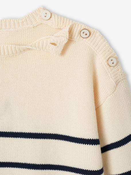Pull fille marinière fantaisie marine+rayé marine - vertbaudet enfant 