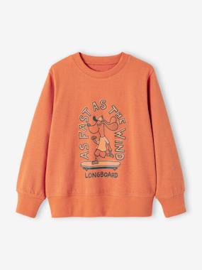 Boys-Cardigans, Jumpers & Sweatshirts-Basics Sweatshirt with Graphic Motif for Boys