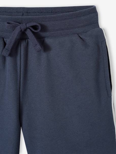 Sports Shorts with Side Stripes for Boys navy blue - vertbaudet enfant 