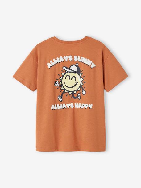 Tee-shirt garçon grand motif dos abricot - vertbaudet enfant 