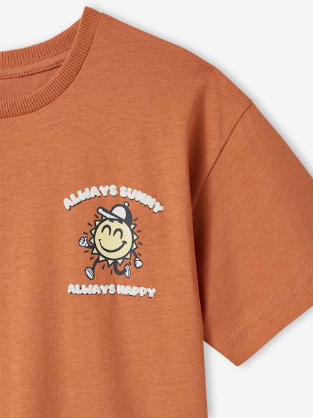 T-Shirt with Large Motif on the Back, for Boys apricot - vertbaudet enfant 