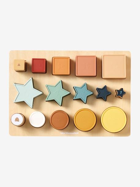 Shape Sorting Board in Wood FSC® & Silicone white - vertbaudet enfant 