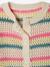 Striped Cardigan in Fancy Knit for Girls ecru - vertbaudet enfant 