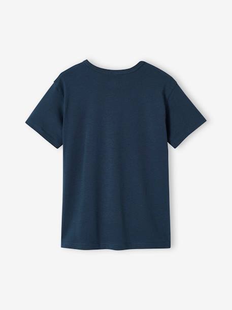T-shirt garçon motifs graphiques manches courtes blanc+bleu nuit+vert d'eau - vertbaudet enfant 