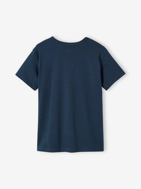 T-shirt motifs graphiques garçon manches courtes bleu ciel+bleu nuit+bois de rose+ECRU+turquoise - vertbaudet enfant 