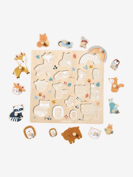 Forest Friends Peg Puzzle in FSC®100% Wood orange - vertbaudet enfant 