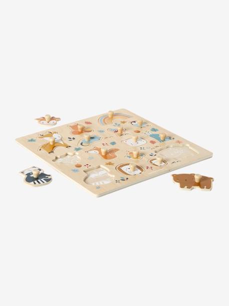 Forest Friends Peg Puzzle in FSC®100% Wood orange - vertbaudet enfant 