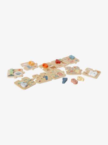 Puzzle des chiffres 2 en 1 en bois FSC® vert - vertbaudet enfant 