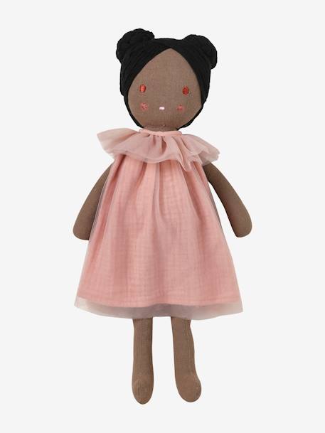 Soft Baby Doll in Cotton rose+yellow - vertbaudet enfant 