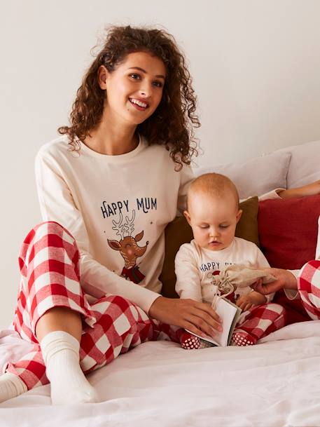 Christmas Pyjamas for Women, Happy Family Capsule Collection - ecru