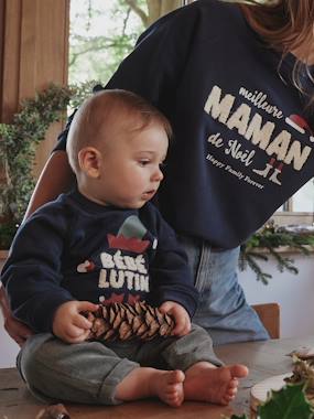 Baby-Jumpers, Cardigans & Sweaters-Christmas Special Sweatshirt, "Happy Family Forever" Capsule Collection, for Babies