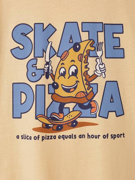 T-Shirt with Mascot, for Boys lavender+yellow - vertbaudet enfant 