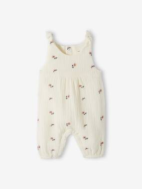 -Combinaison bébé naissance en gaze de coton