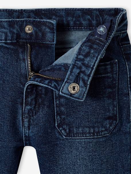 7/8 Flared Jeans for Girls denim blue+stone - vertbaudet enfant 
