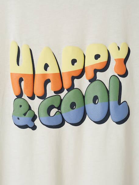 Tee-shirt motif 'Happy & cool' garçon sable - vertbaudet enfant 