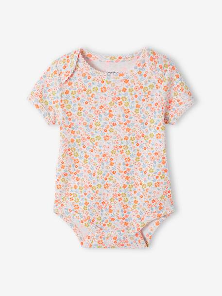 Set of 3 Progressive Bodysuits in Organic Cotton, for Babies rosy apricot - vertbaudet enfant 