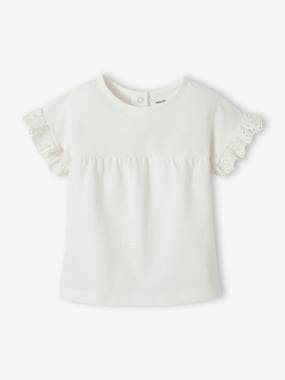-T-shirt manches volantées personnalisable bébé coton biologique
