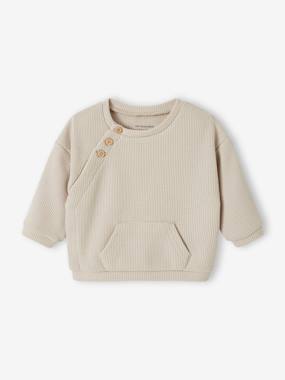Sweatshirt in Fancy Knit with Opening on the Front for Newborn Babies  - vertbaudet enfant